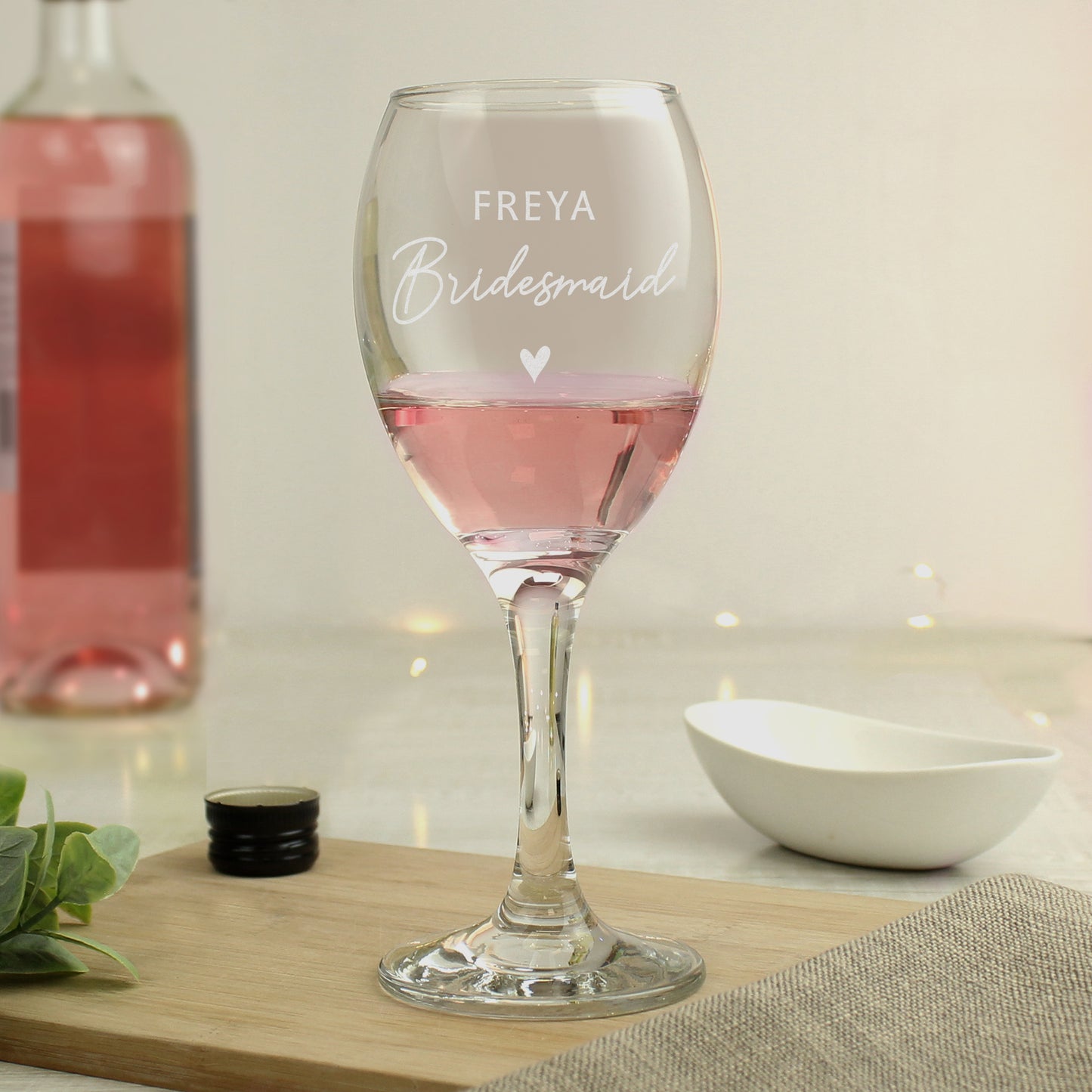 Bridesmaid Gift - Personalised Wine Glass