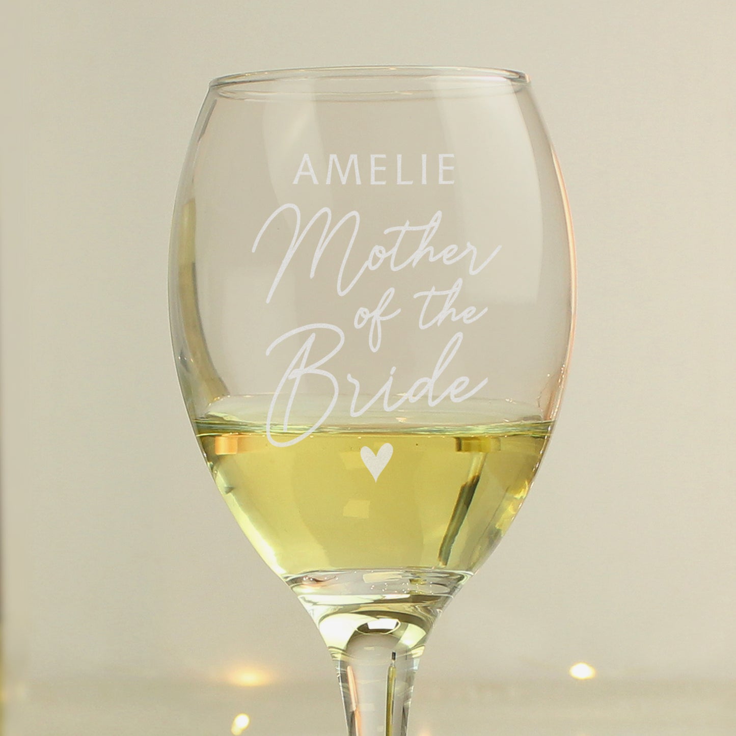 Mother of the Bride Gift - Personalised Wine Glass