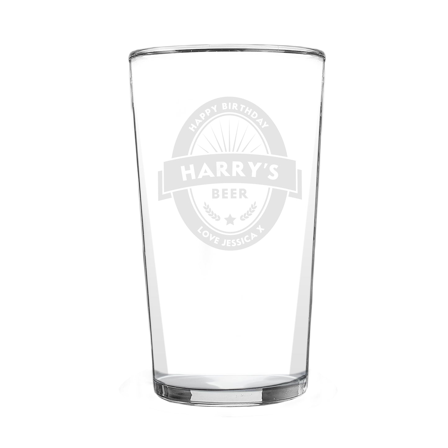 Personalised Gift - Beer Label Pint Glass