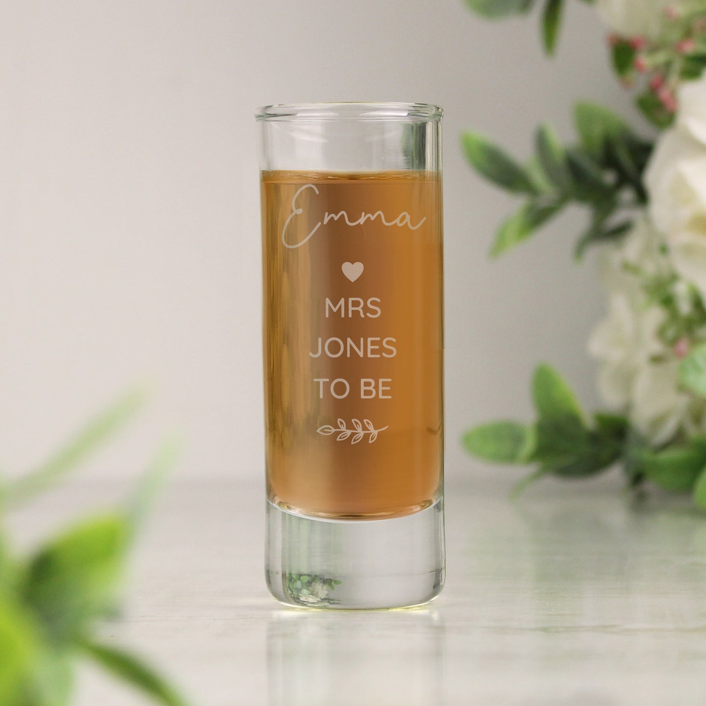 Personalised Free Text Botanical Shot Glass