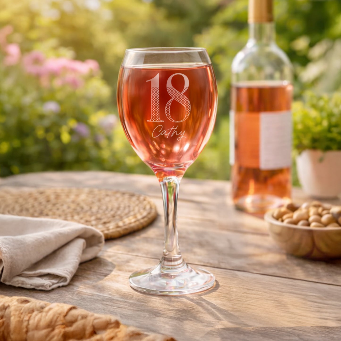 Age 75 Gift - Personalised Big Age Wine Glass