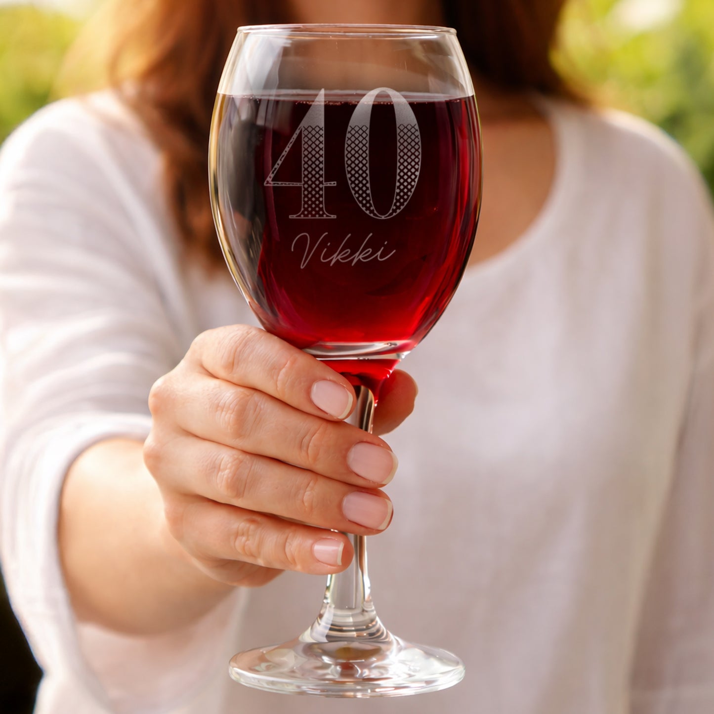 Age 75 Gift - Personalised Big Age Wine Glass