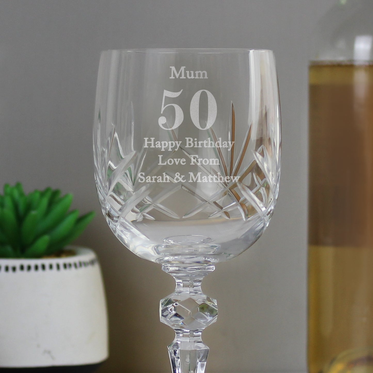 Big Age - Personalised Cut Crystal Wine Glass