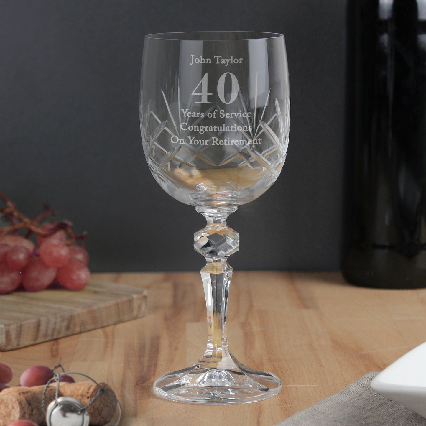 Big Age - Personalised Cut Crystal Wine Glass