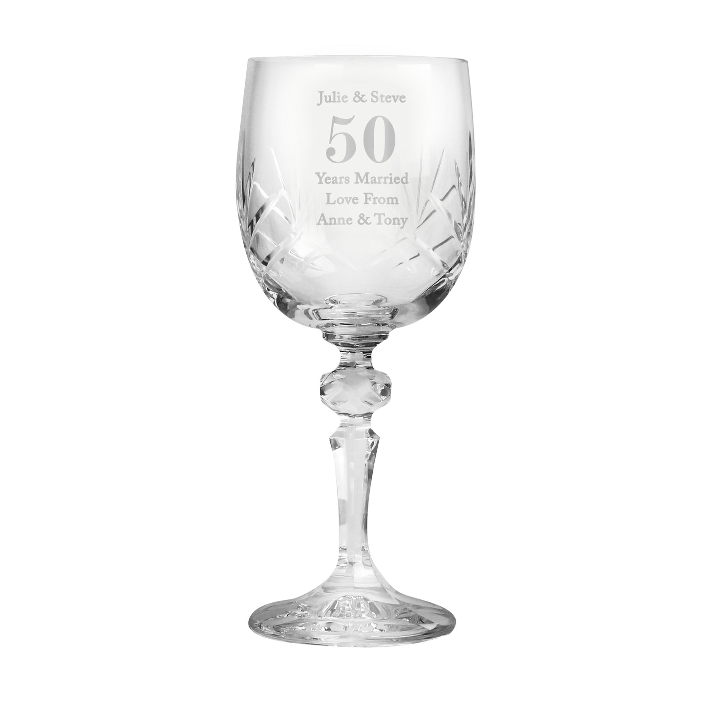 Big Age - Personalised Cut Crystal Wine Glass