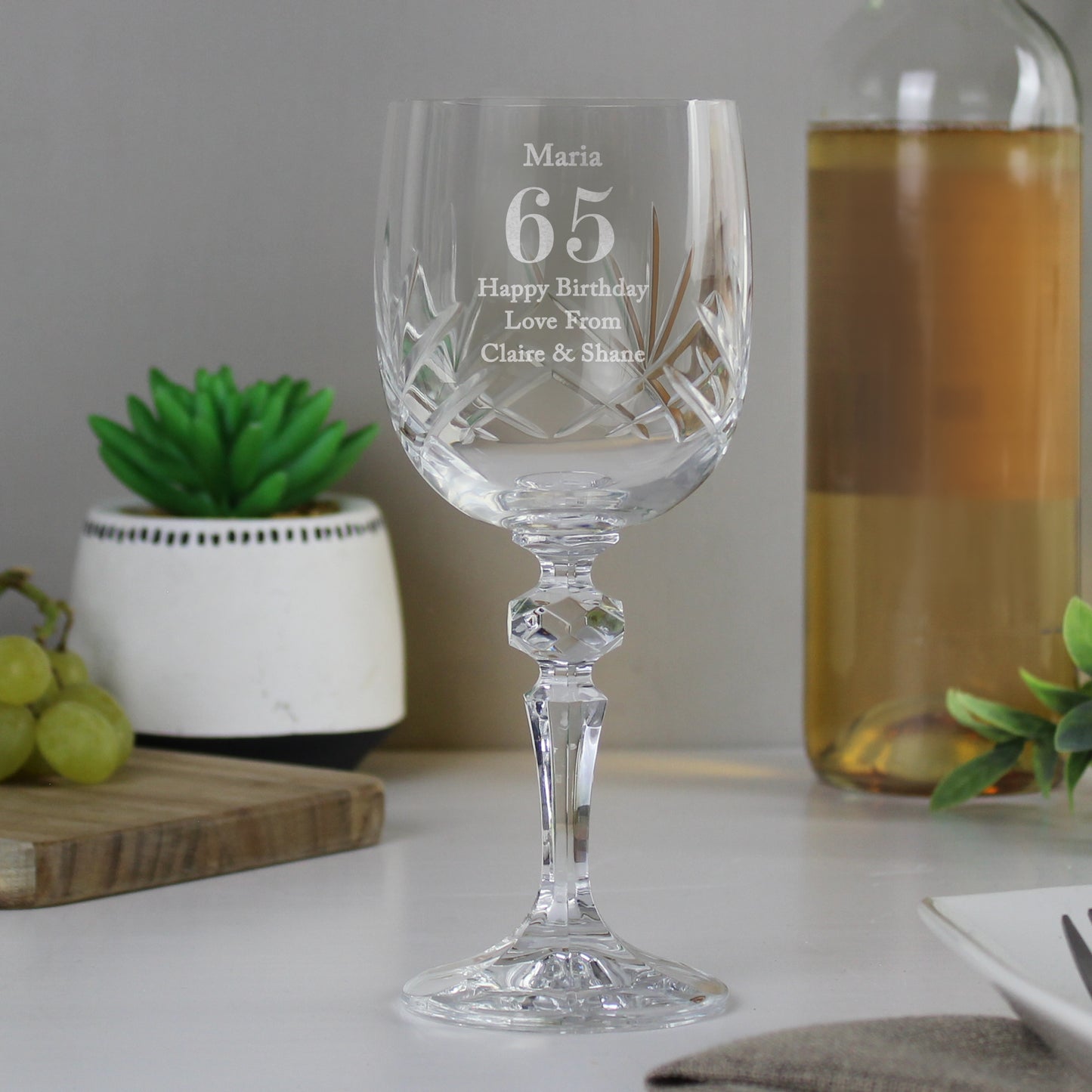 Big Age - Personalised Cut Crystal Wine Glass