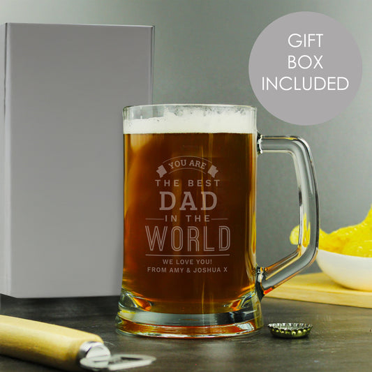 Personalised Glass - Best In The World Pint Stern Tankard