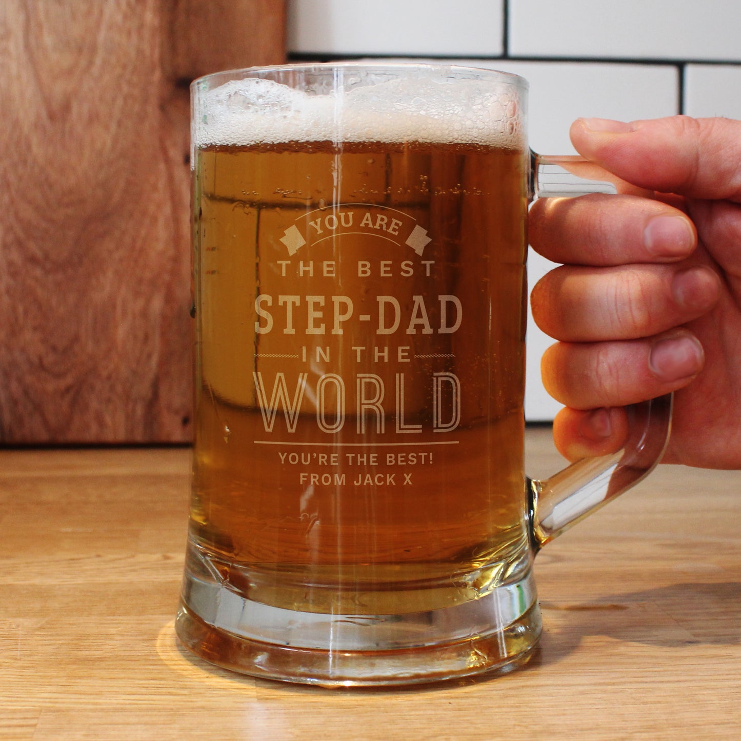 Personalised Glass - Best In The World Pint Stern Tankard