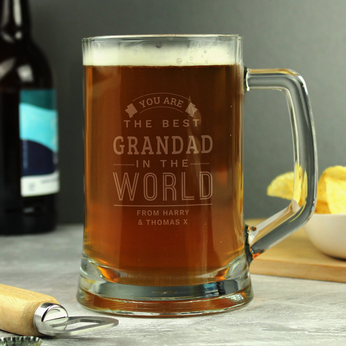 Personalised Glass - Best In The World Pint Stern Tankard