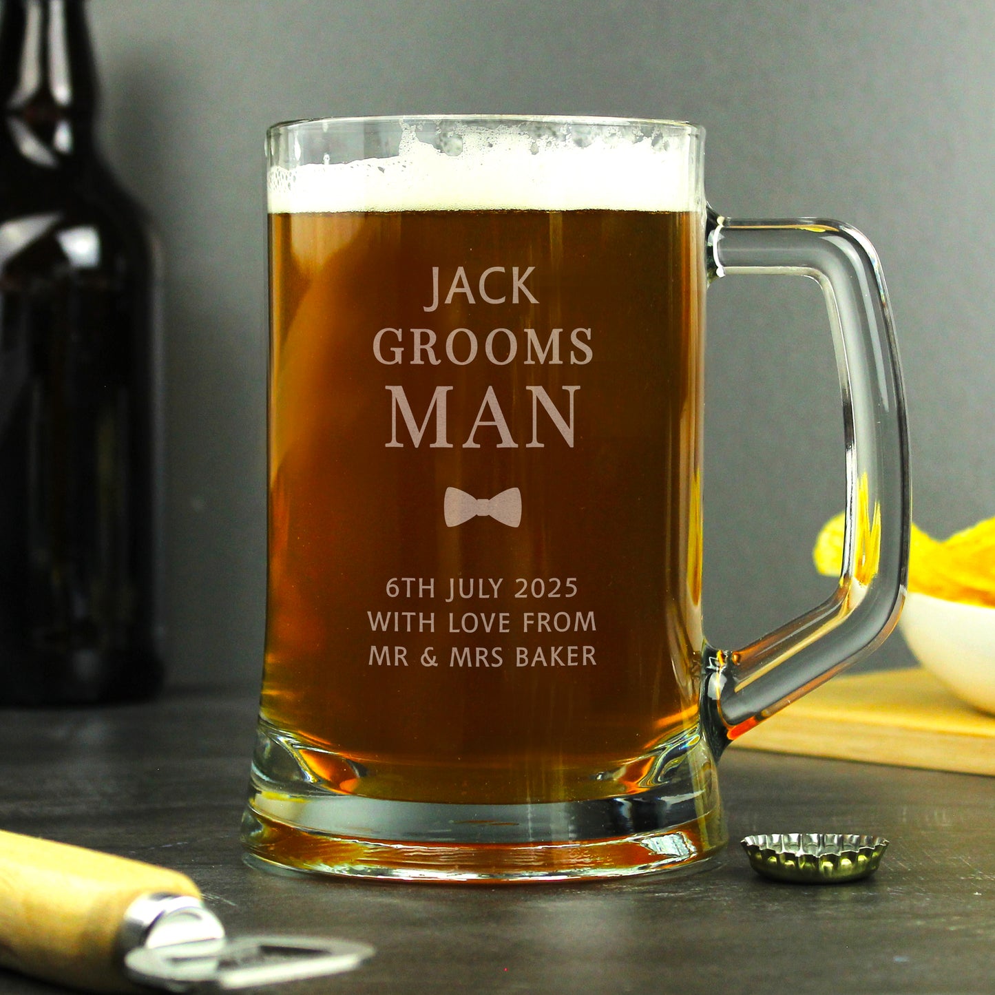 Groomsman Gift - Personalised Pint Stern Tankard