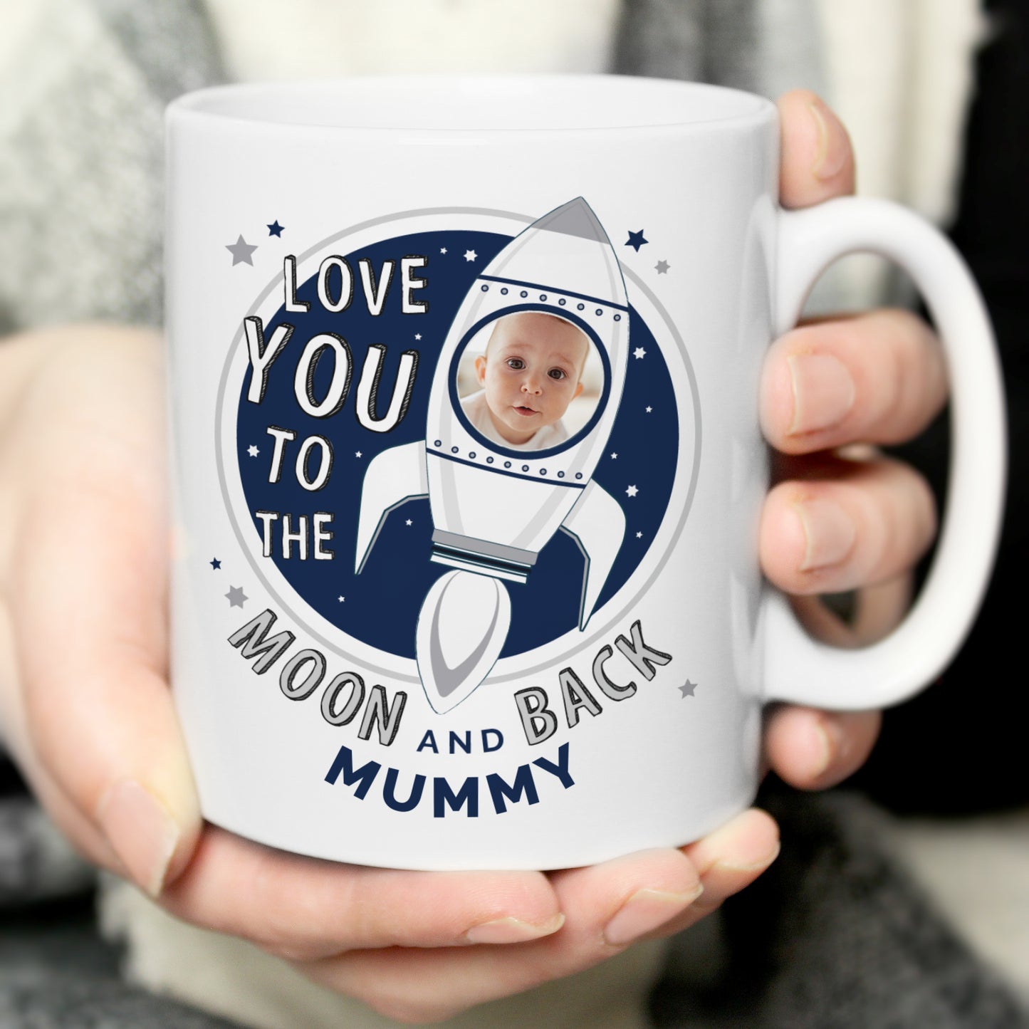 Personalised Gift - Photo Upload Moon & Back Mug