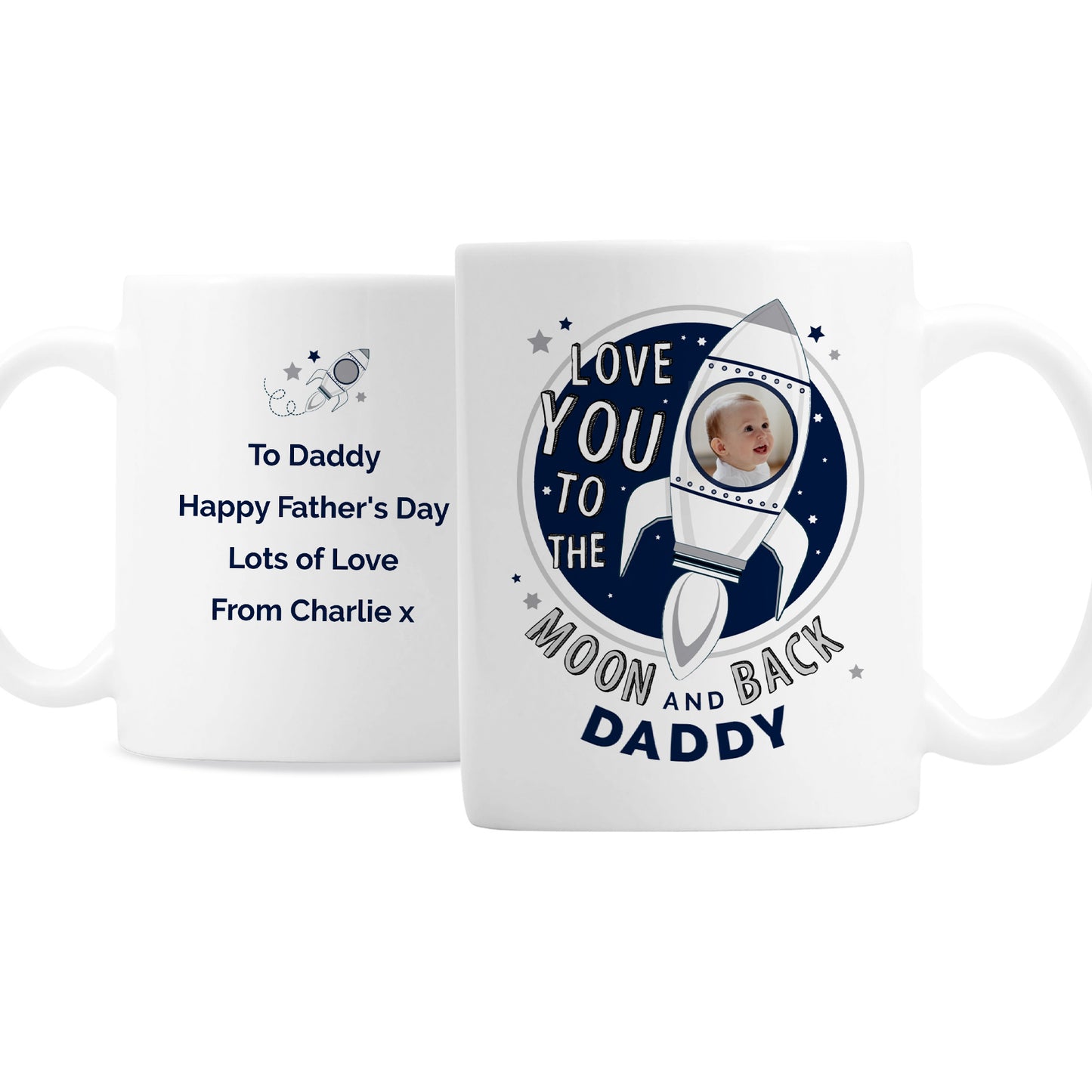 Personalised Gift - Photo Upload Moon & Back Mug