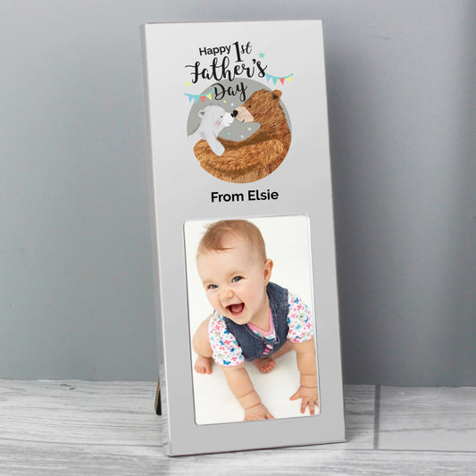 Personalised Gift - 1st Fathers Day Daddy Bear Photo Frame