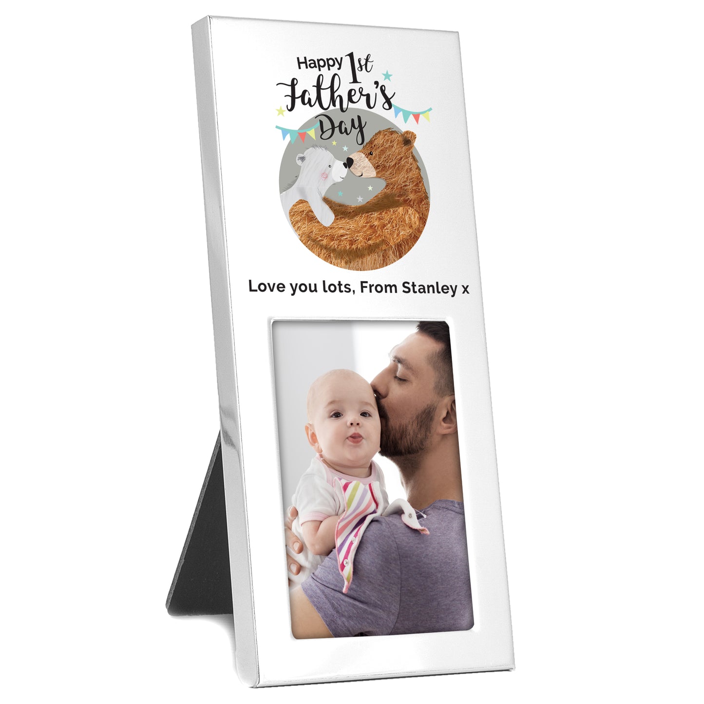 Personalised Father's Day Gift - 1st Fathers Day Daddy Bear Photo Frame