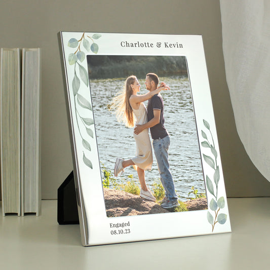 Engagement Gift - Personalised Botanical 5x7 Photo Frame