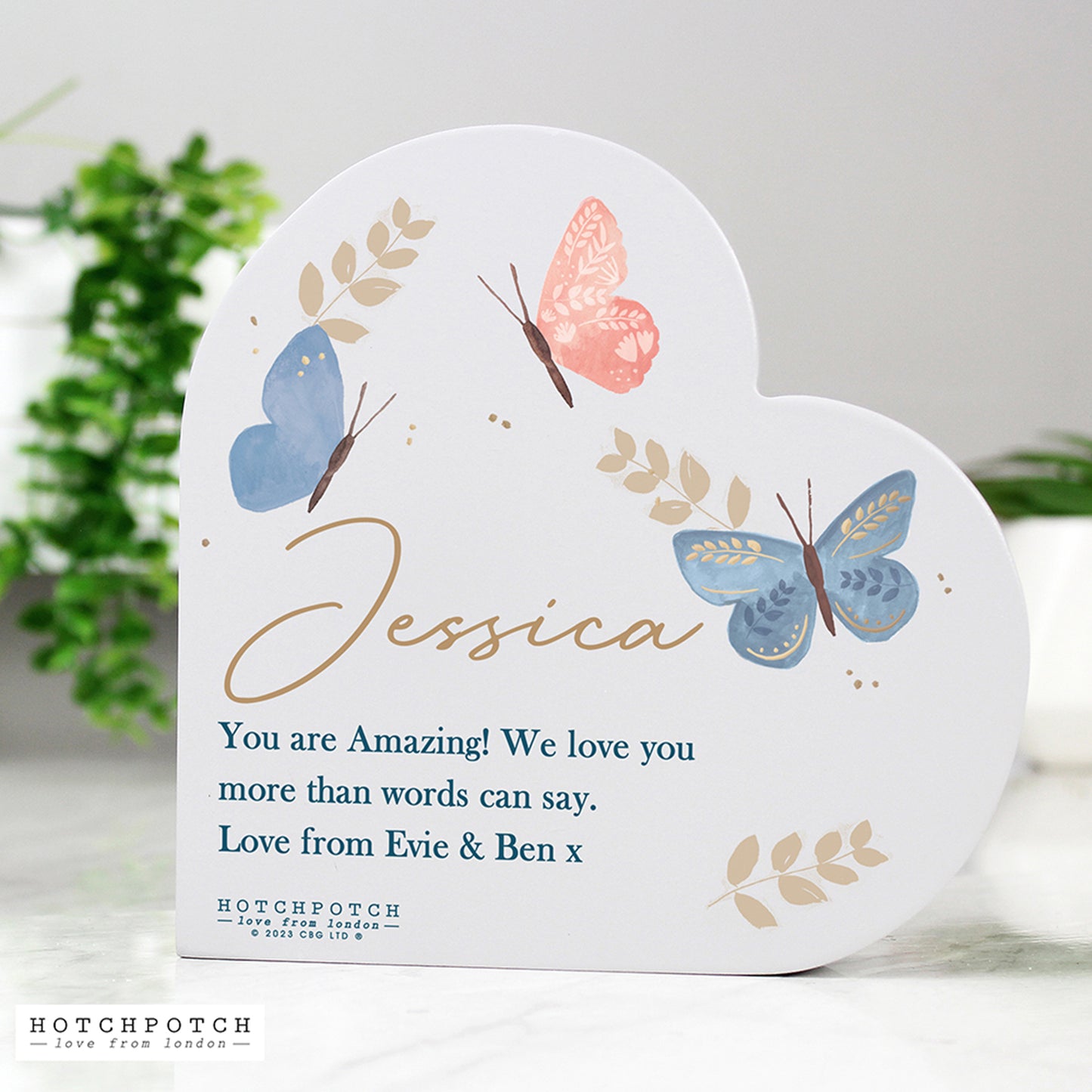 Personalised Mothers Day - Butterfly Heart Ornament