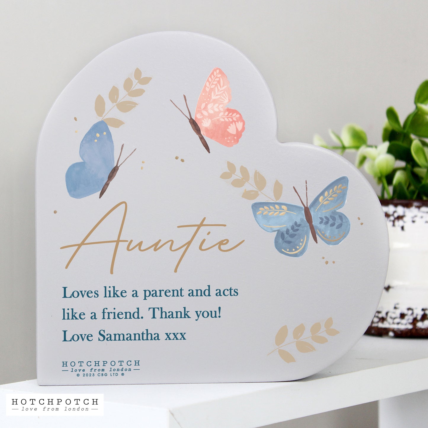 Personalised Mothers Day - Butterfly Heart Ornament