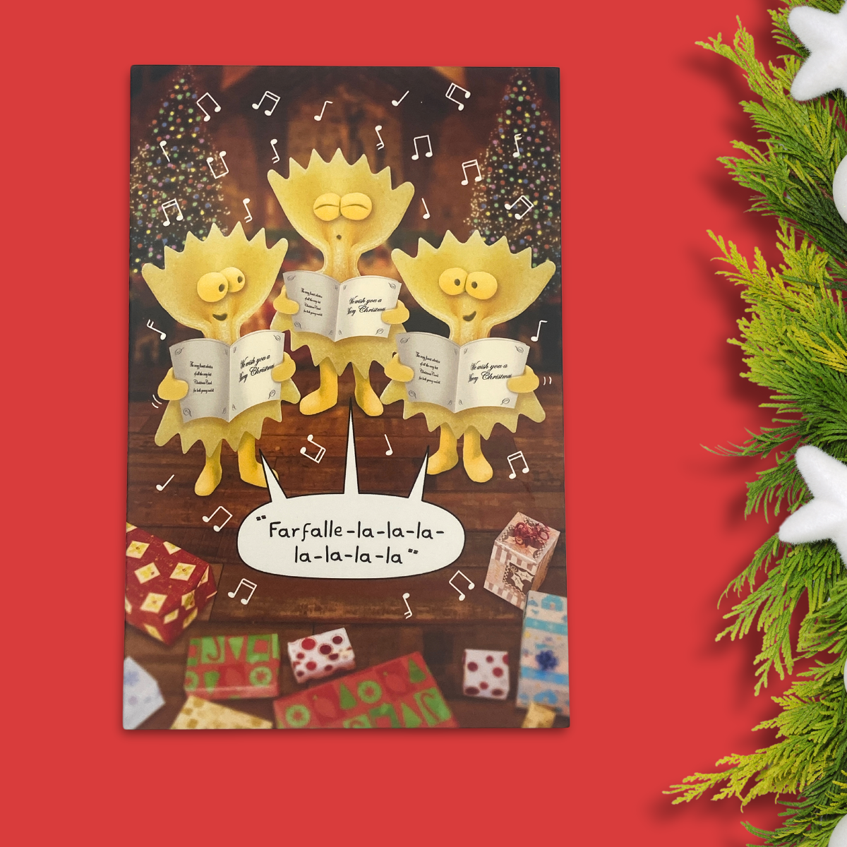 Funny Christmas Card - Out Of The Ark Farfalle