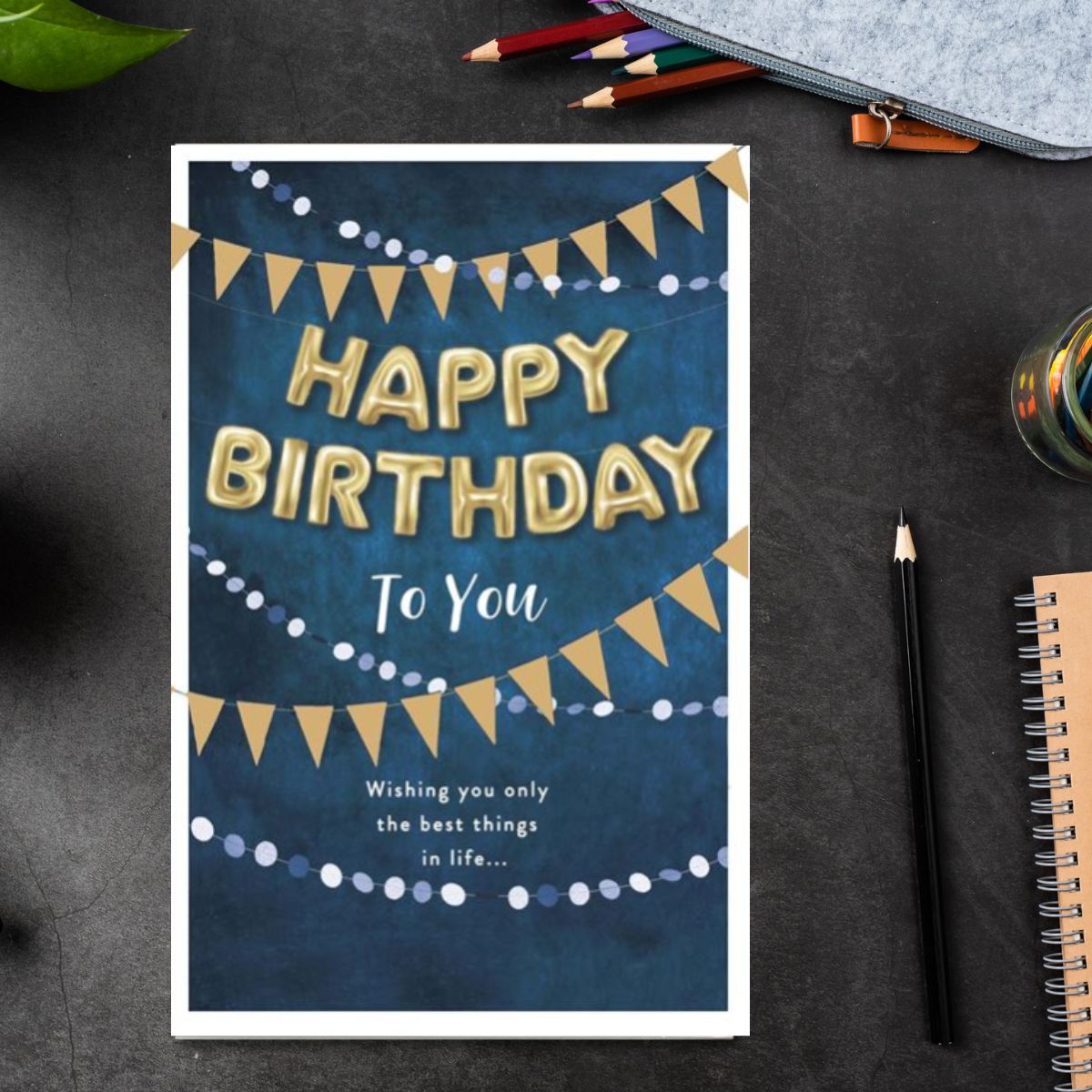 Simply Traditional Birthday Card - Birthday Bunting
