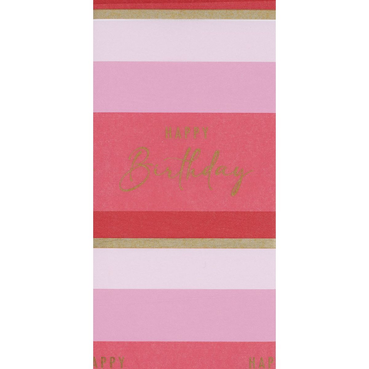 Printed Tissue Paper - Happy Birthday Pink Stripe
