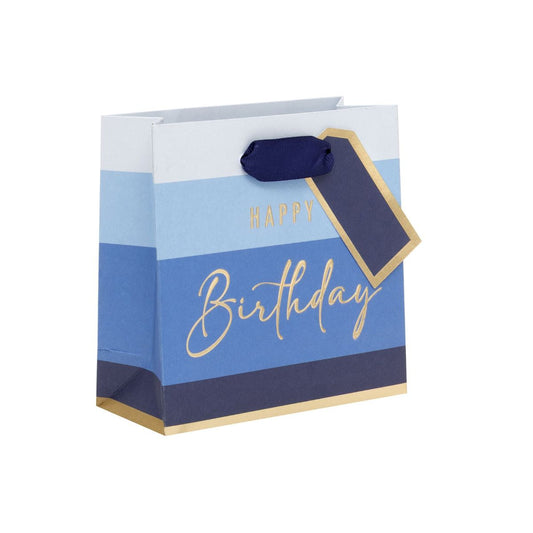 Gift Bag Small - Blue Stripe
