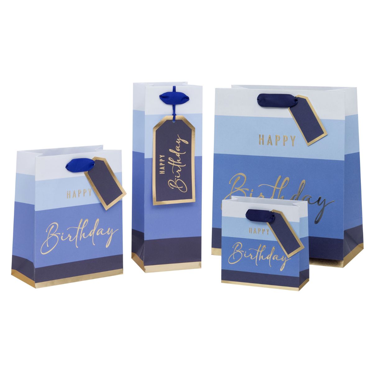 Gift Bag Small - Blue Stripe