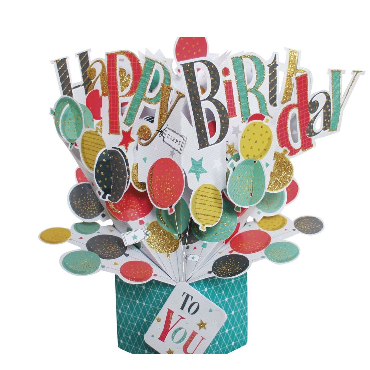 Pop Up Birthday Card - Balloons