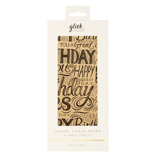 Printed Tissue Paper - Krafty Birthday