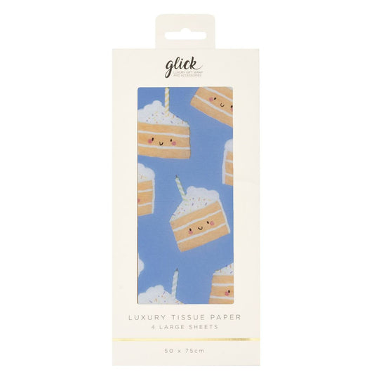 Printed Tissue Paper - Cakey Blue
