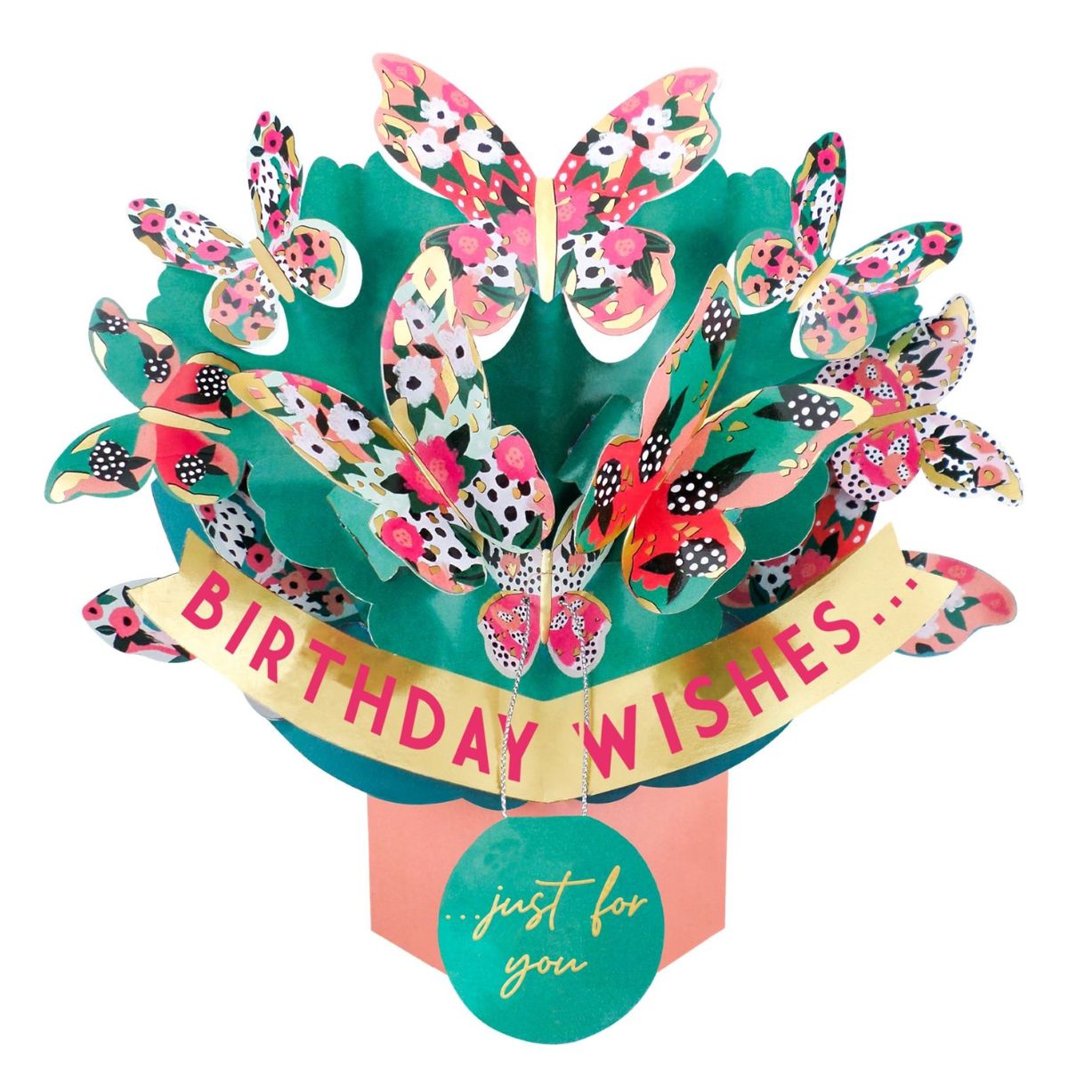 Pop Up Birthday Card - Butterflies