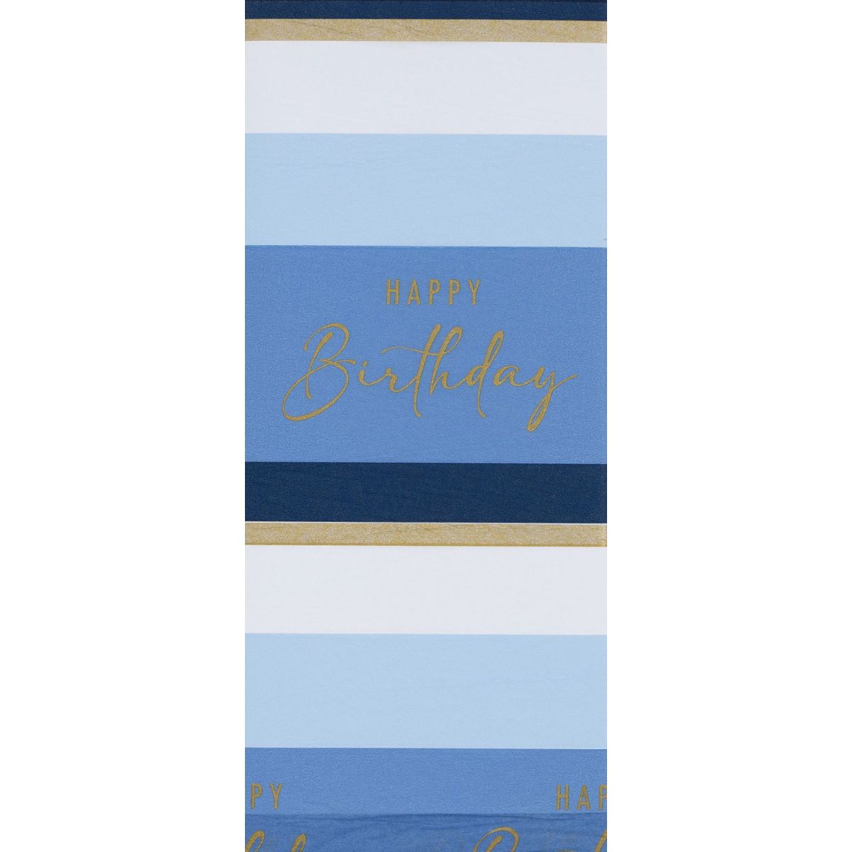 Printed Tissue Paper - Birthday Stripe Blue