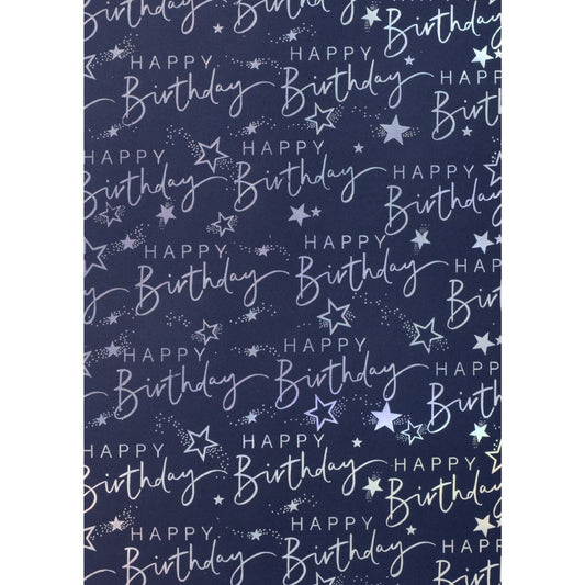 Giftwrap - Luxury Blue Script