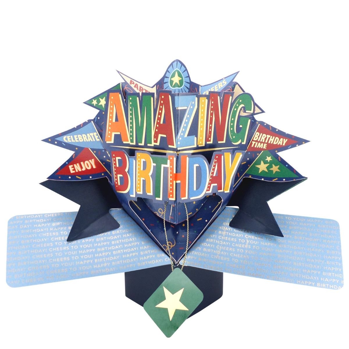 Pop Up Birthday Card - Flags