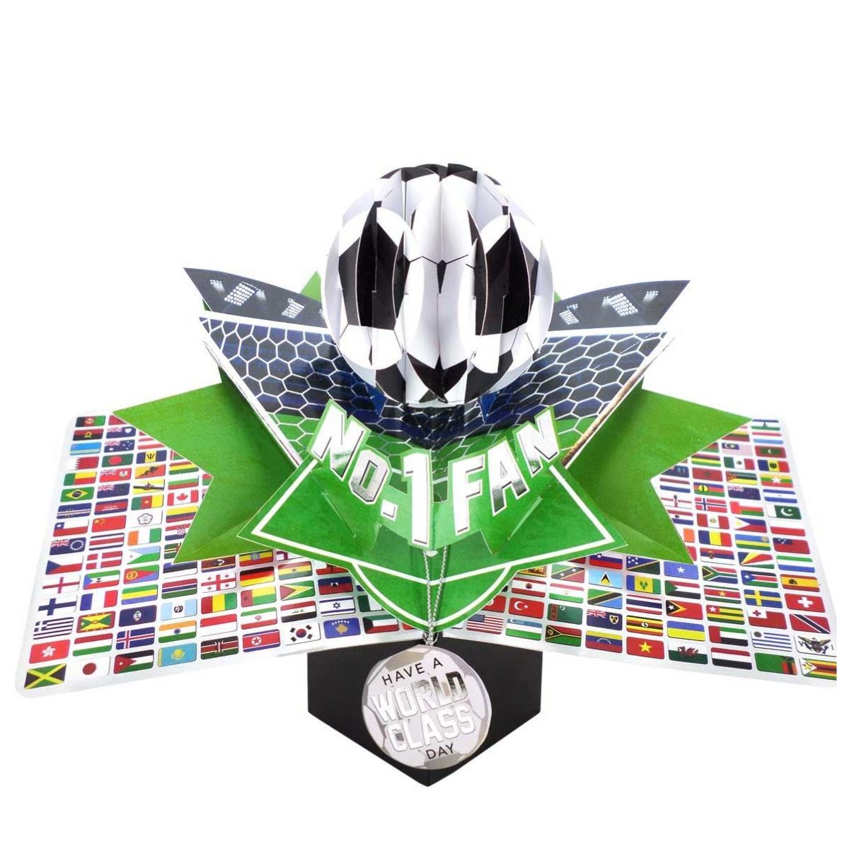 Pop Up Birthday Card - Football No.1 Fan