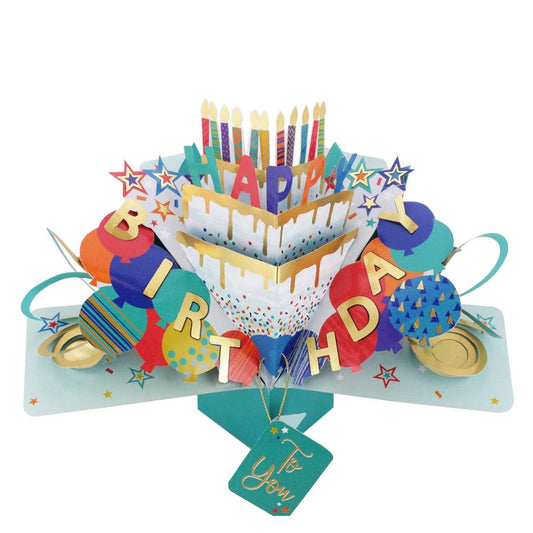 Pop Up Birthday Card - 3 Tiered Cake