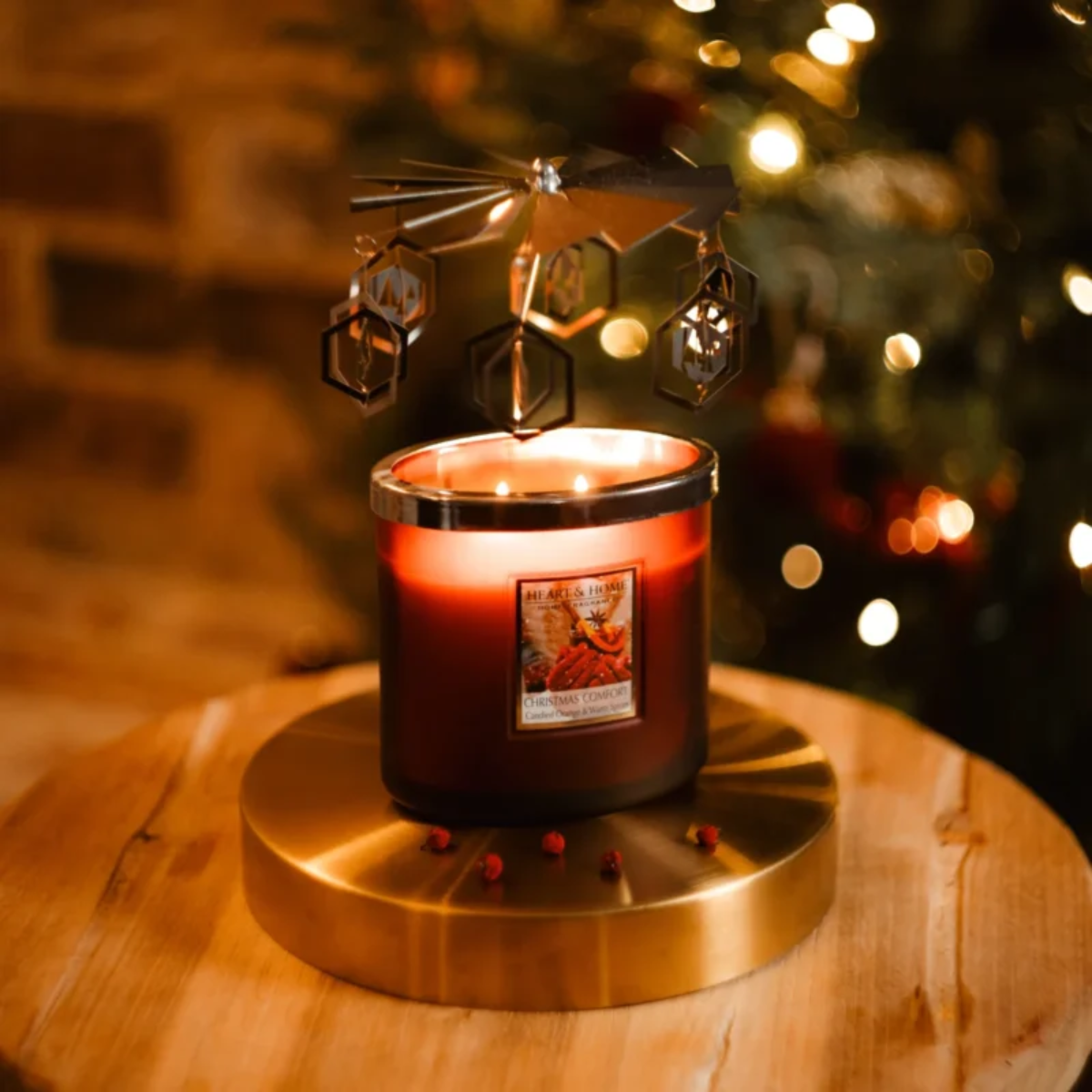 Heart & Home Gift Set - Twin Wick Candle & Carousel