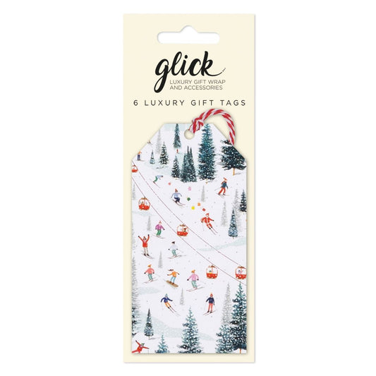 Christmas Tags Multipack - 6 x Christmas On The Piste