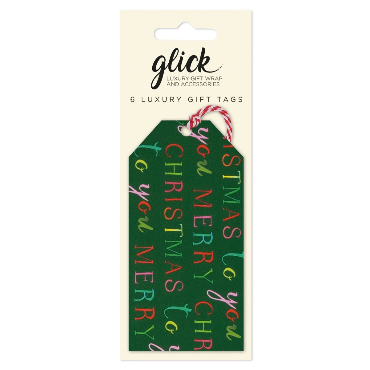Christmas Tags Multipack - 6 x Exquisite Christmas Green