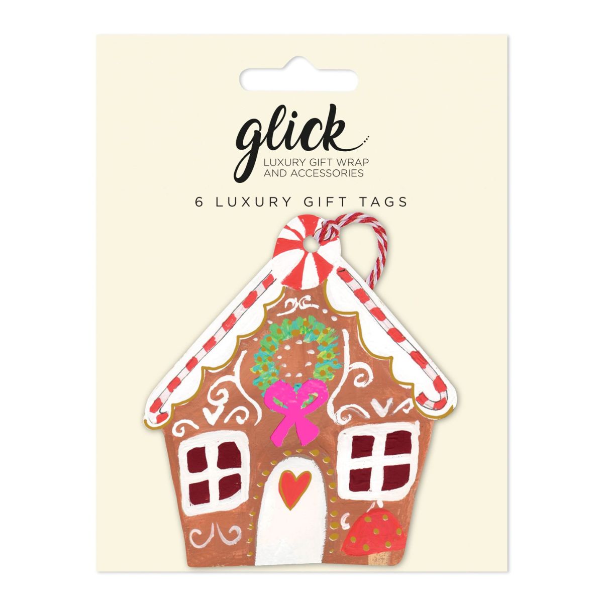 Christmas Tags Multipack - 6 x Gingerbread House