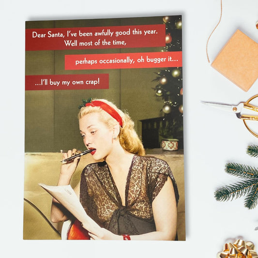 Funny Christmas Card - Dear Santa