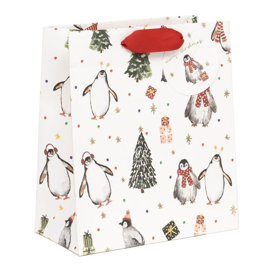Christmas Gift Bag Medium - Party Penguins