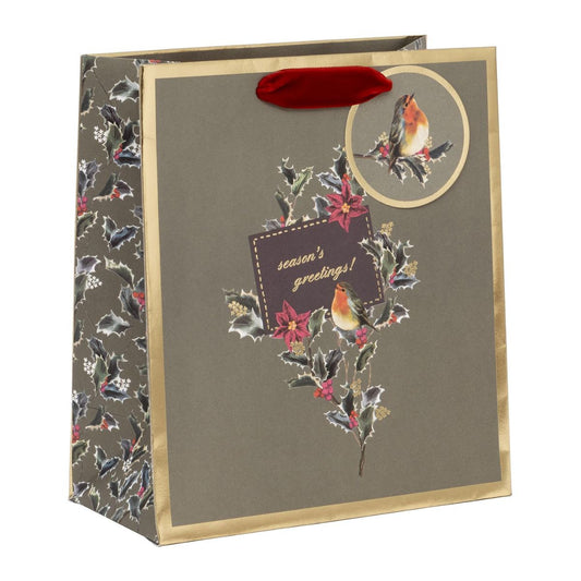 Christmas Gift Bag Medium - Holly Harmony