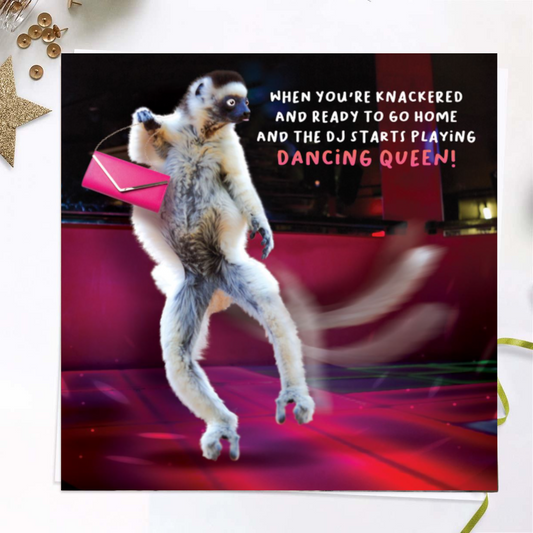 Virtual Safari Funny Birthday Card - Dancing Queen