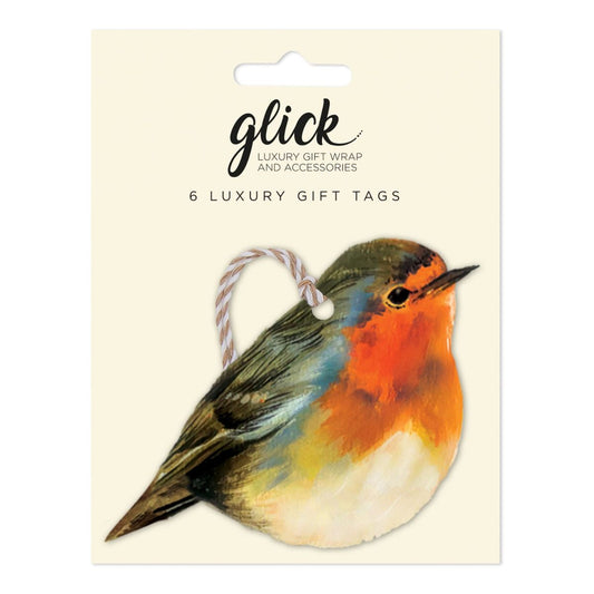 Christmas Tags Multipack - 6 x Holly Harmony Robin