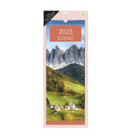 Scenic - Slim Calendar 2025 With Envelope