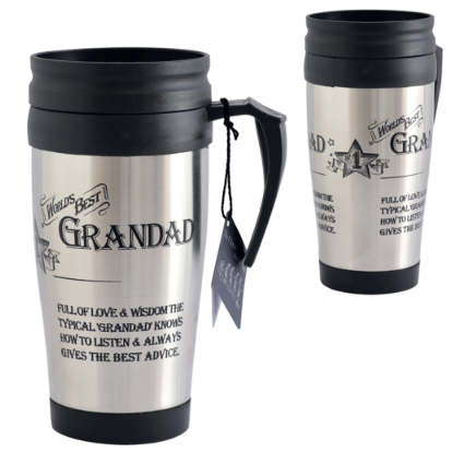 Mens Travel Mug - Worlds Best Grandad