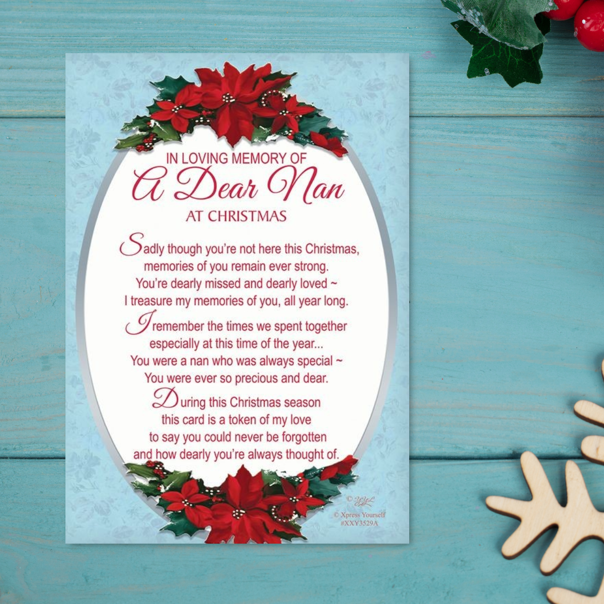 Graveside Card - In Loving Memory Of A Dear Nan At Christmas