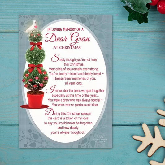 Graveside Card - In Loving Memory Of A Dear Gran At Christmas