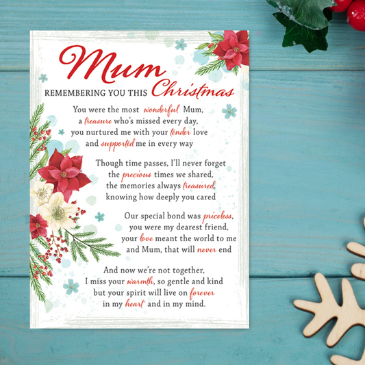 Graveside Card - Mum Remembering You This Christmas