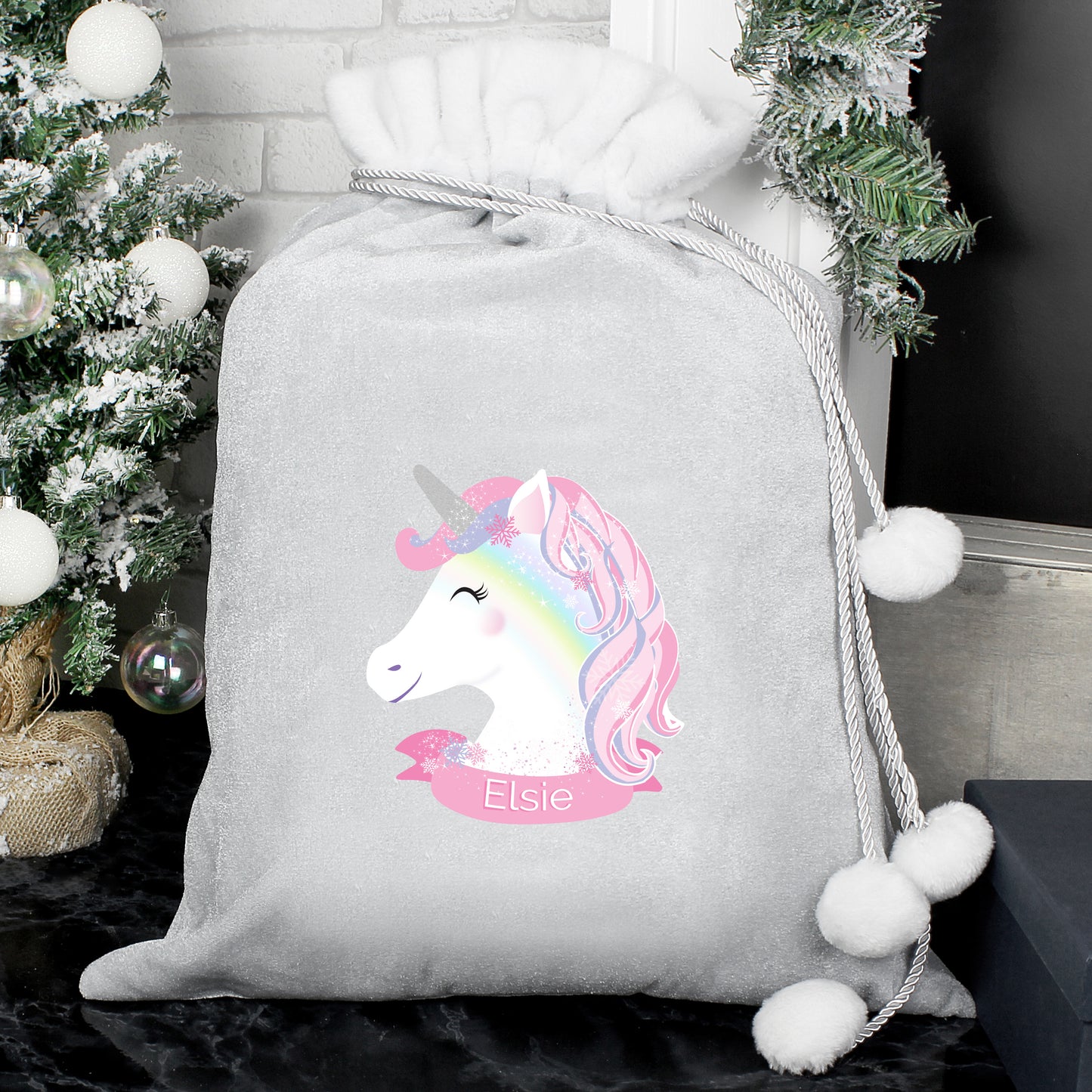 Personalised Christmas Unicorn Sack